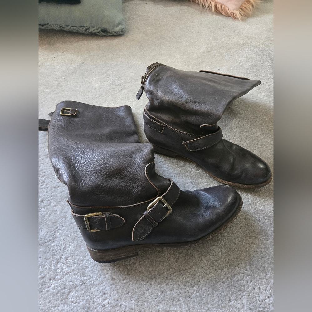 Italian Leather Tall Riding Boots size 40 - Picture 4 of 7